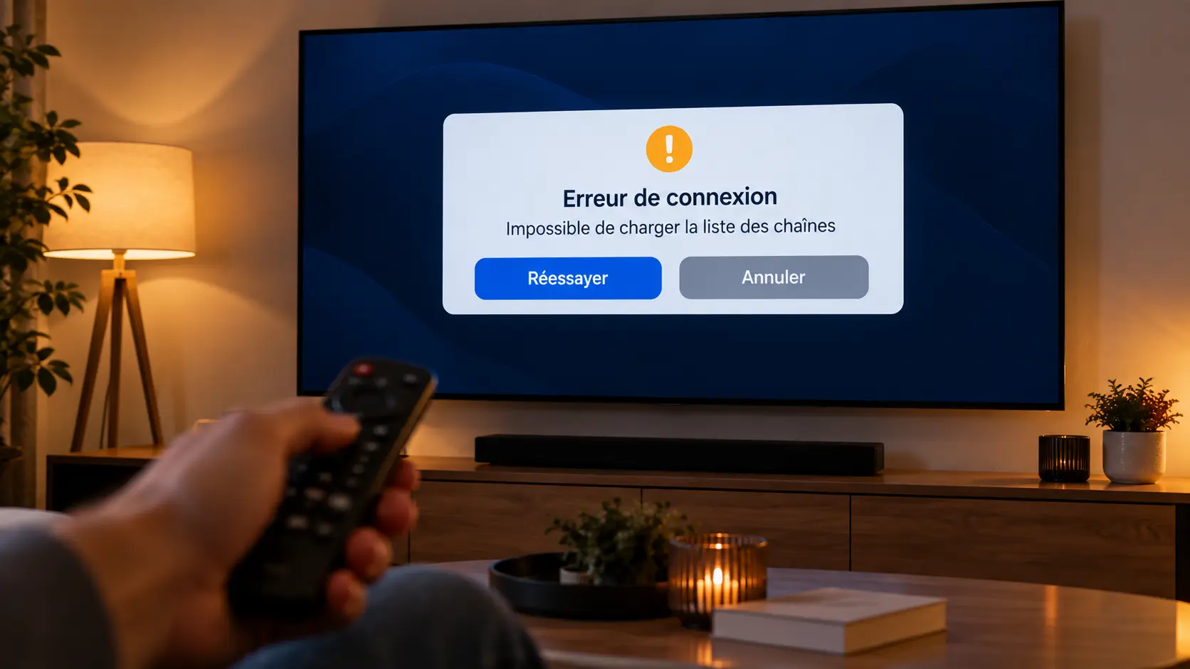 IPTV Smarters Pro ne fonctionne pas : message d'erreur de connexion affiché sur un téléviseur