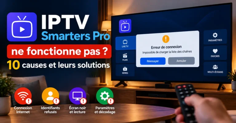 IPTV Smarters Pro ne fonctionne pas : causes et solutions aux problèmes de connexion